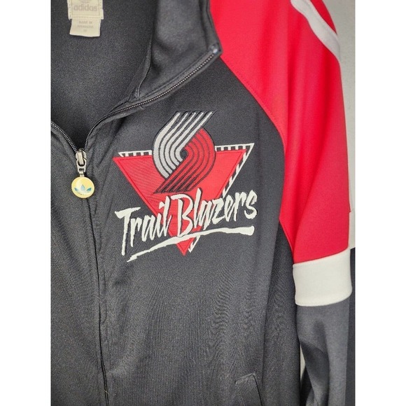 Trail Blazers NBA Adidas Warm Up Jacket Portland Full Zip Size Medium - Picture 5 of 12